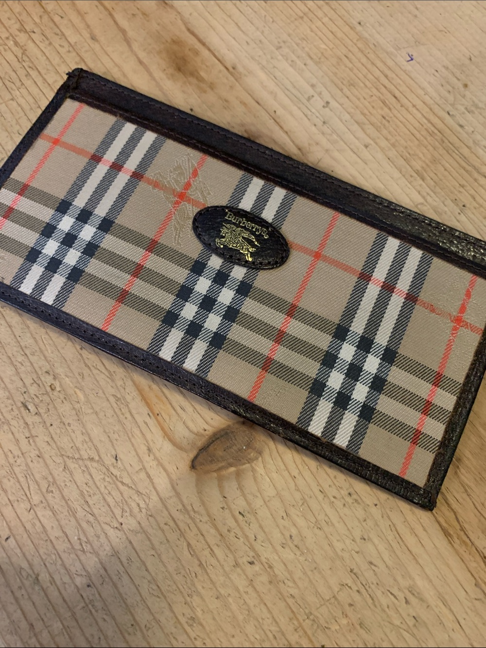 Burberry checkbook holder